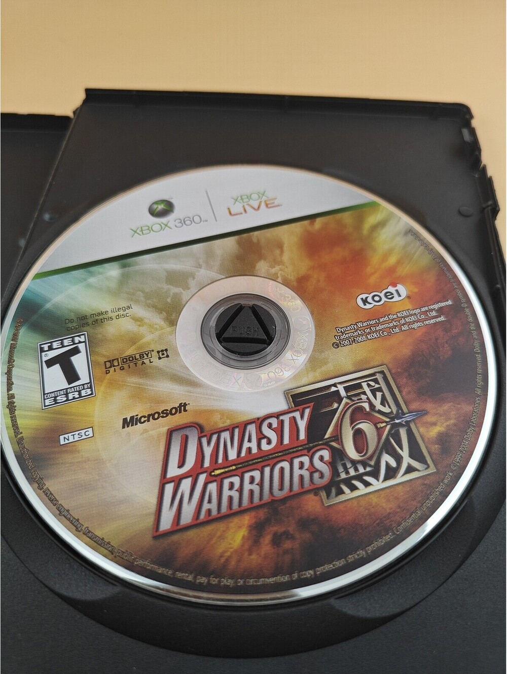 Dynasty Warriors 6 Microsoft Xbox 360 2008 Tested and Working